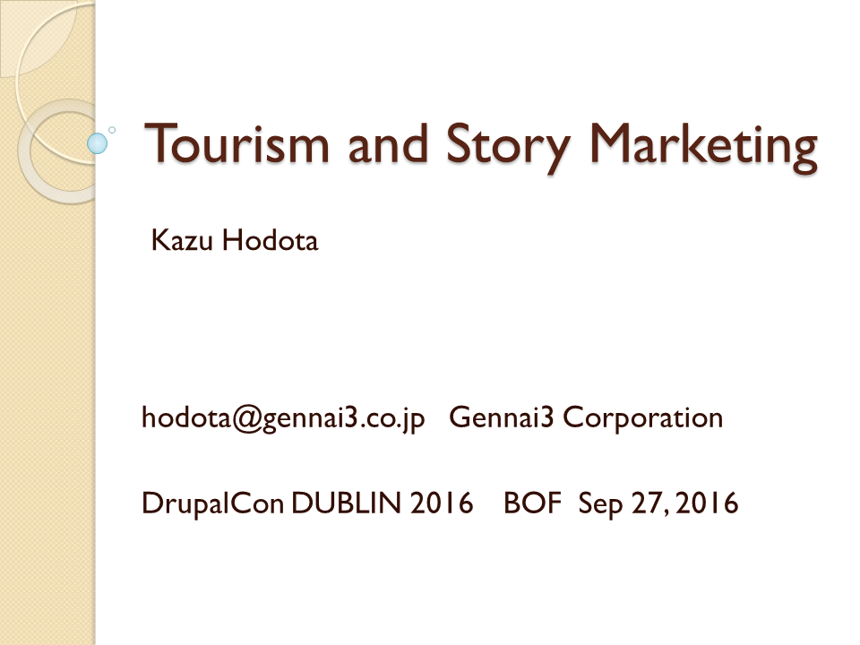 Tourism and Story Marketing