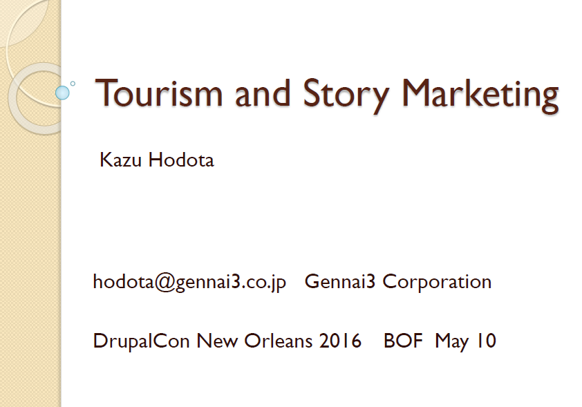 Tourism with Story Marketing